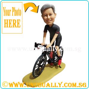 Fully Customized 3D Male On Bicycle Figurine